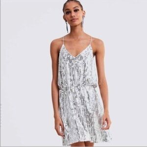 Zara Limited edition Silver Sequin Mini Dress